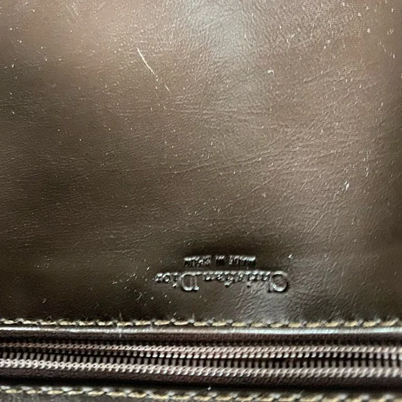 Authentic Vintage lambskin Christian Dior beige leather clutch - Picture 11 of 12